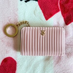 Victoria’s Secret Baby Pink Foldover Card Case Keychain